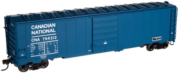 50' Postwar Single Door Box Car - Canadian National (20001838) 3 50' Postwar Single Door Box Car - Canadian National (20001838)