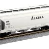 ACF 3560 3-Bay Covered Hopper - Alaska Railroad (20001135) -Trendy Toy Store acf 3560 3 bay covered hopper alaska railroad 20001135 41380