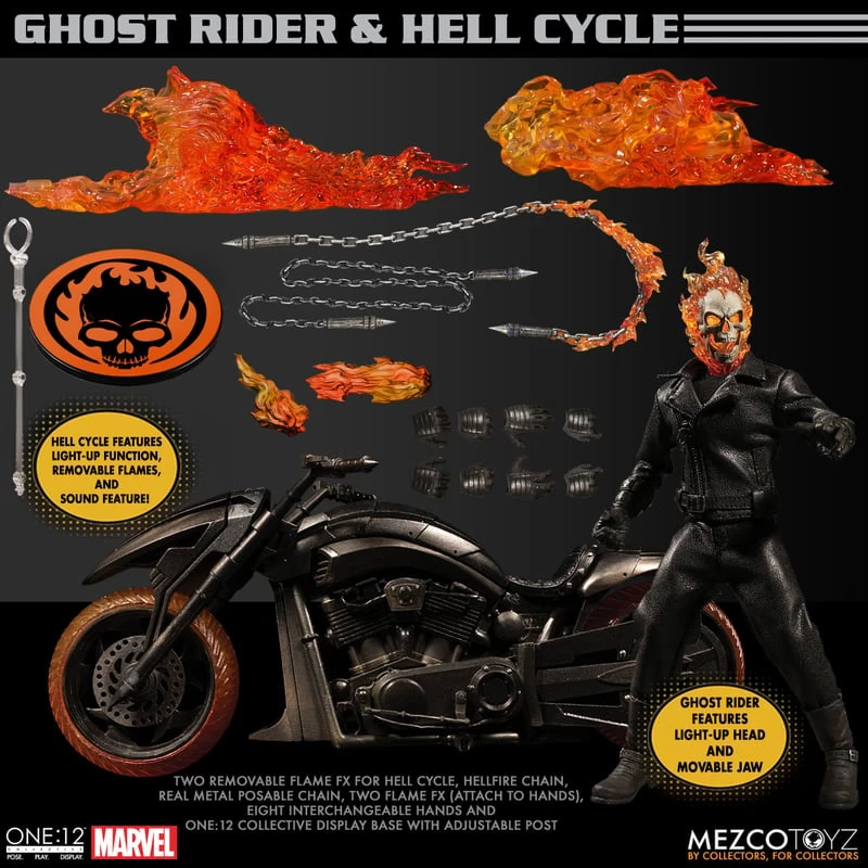 One:12 Collective: Ghost Rider & Hell Cycle Set 3 One:12 Collective: Ghost Rider & Hell Cycle Set