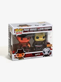 Pop! Movies A Nightmare On Elm Street Friday The 13th Vinyl Figure 2-Pack Freddy Krueger & Jason Voorhees (Bloody) Boxlunch Exclusive