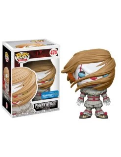 Pop! Movies IT (2017) Vinyl Figure Pennywise With Wig #474 Walmart Exclusive (Sub-Satandard)