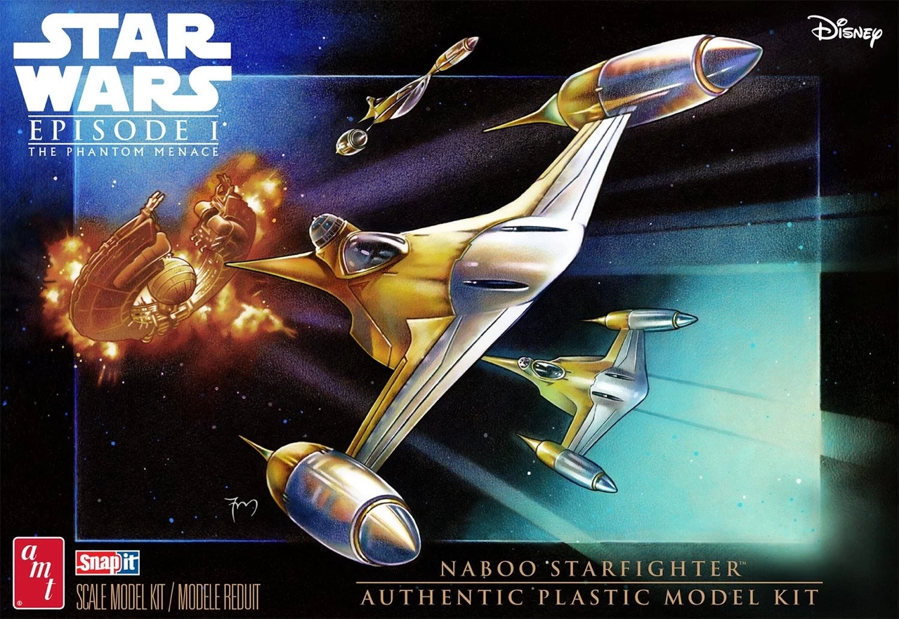 Star Wars 1/48 Scale Model Kit: Naboo Starfighter (AMT1376) 3 Star Wars 1/48 Scale Model Kit: Naboo Starfighter (AMT1376)